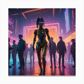 Futuristic Woman 5 Canvas Print