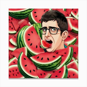 Watermelon man Canvas Print