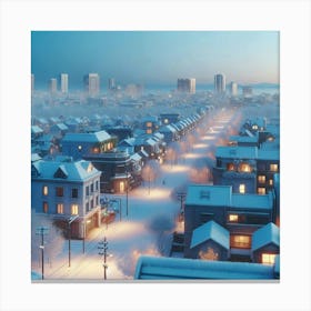 Winter City Stock Canvas Print