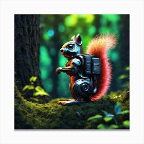 Robot Squirrel Canvas Print