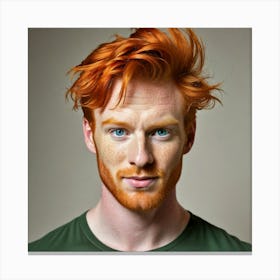 Portrait Of A Man With Red Hair 1 Canvas Print