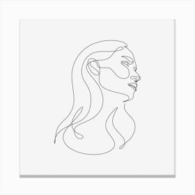 Female Line art Canvas Print