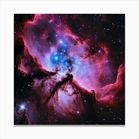 A Galaxy Of Hues Blending Forming A Celestial Pink Nebula Radiant In Cosmic Space Captured As If (1) Canvas Print