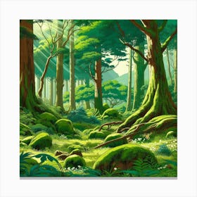 Mossy Forest Canvas Print