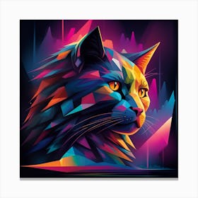 Colorful Cat Canvas Print