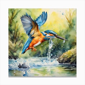 kingfisher hunting Canvas Print