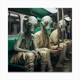 Alien Subway 5 1 Canvas Print