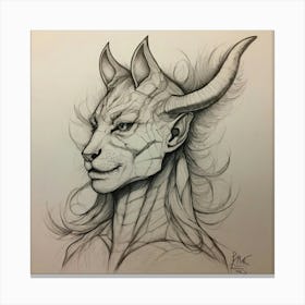 Demon Head Canvas Print