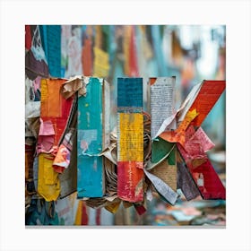 A Creative Collage Overflowing With Color Varying From Vibrant Hues To Pastel Whispers Composed From (2) 2 Canvas Print