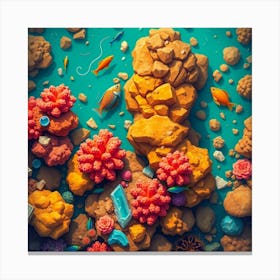 3d Underwater Coral Reef Canvas Print