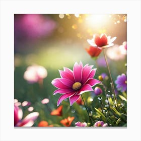 Flowers In The Garden 2 Canvas Print