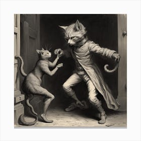 Cat And The Mouse Canvas Print
