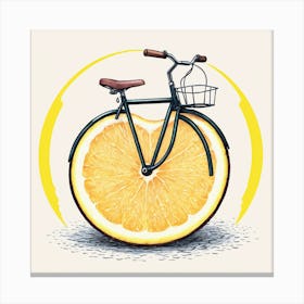 Orange Bicycle 11 Canvas Print