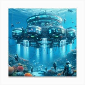 Underwater City 3 Canvas Print