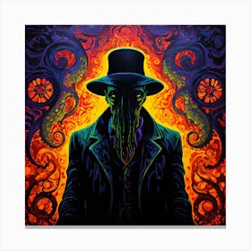 Psychedelic Cthulhu Portrait 1 Canvas Print