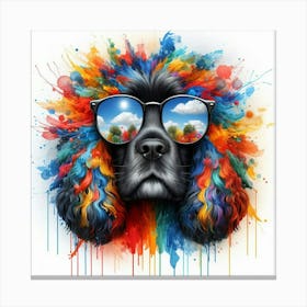 Dog With Sunglasses2 Canvas Print