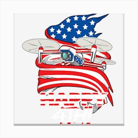 Quadcopter Flying Quote For A Patriotic Drone Pilot Canvas Print