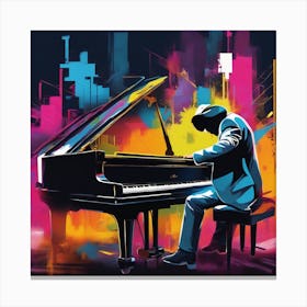 Jazz Pianist Canvas Print