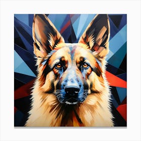 Abstract modernist german shepherd dog 1 Canvas Print