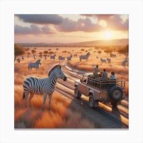 Zebras In The Wild Canvas Print