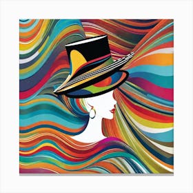 Woman In A Hat 9 Canvas Print