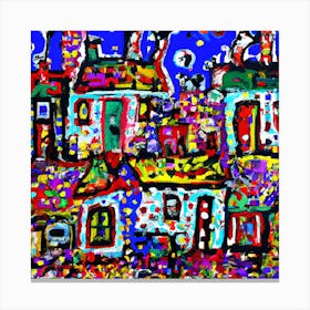 Houses In The Sky Canvas Print