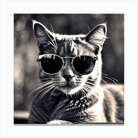 Cat In Sunglasses 9 Canvas Print