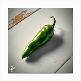 Green Chili Pepper Canvas Print