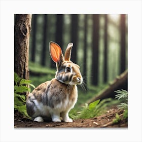 Rabbit In The Forest 141 Canvas Print