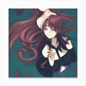 Two Anime Girls Canvas Print