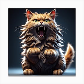 Savage Cat Canvas Print