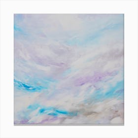 Clouds Abstract Painting Square Canvas Print