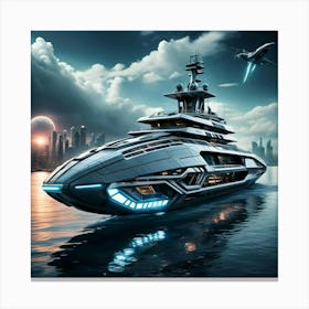 Futuristic Spaceship Stampe su tela