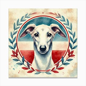 Watercolor Whippet 1 Canvas Print