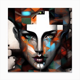 Abstract Face Canvas Print