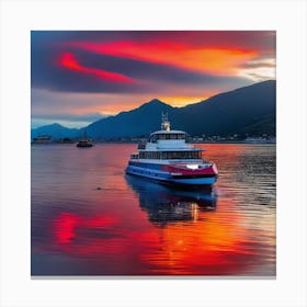 Sunset In Kotor Canvas Print