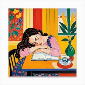 Woman Sleeping 5 Canvas Print