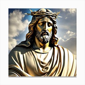 Jesus With Crown Of Thorns Canvas Print