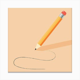 Pencil Draw Line Paint Stationery Canvas Print