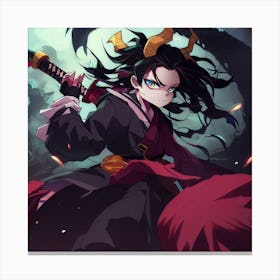 Anime Character With Sword Canvas Print