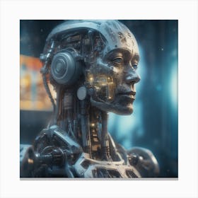 Cyborg Woman 90 Canvas Print