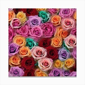 All Roses Colors Flat As Background Haze Ultra Detailed Film Photography Light Leaks Larry Bud Canvas Print
