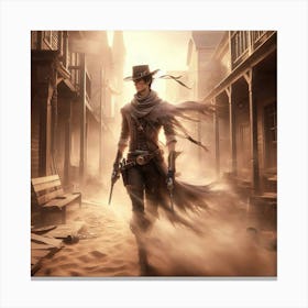 Cowboy In The Old West 1 Canvas Print