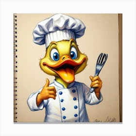 Chef Duck 14 Canvas Print