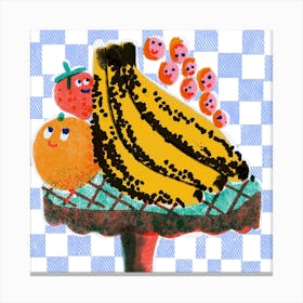 Fun fruits Canvas Print