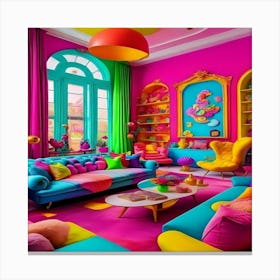 Colorful Living Room 4 Toile