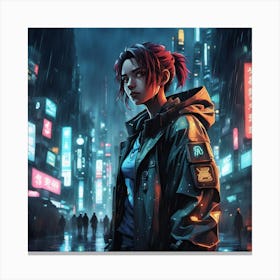 Cyberpunk Girl Canvas Print