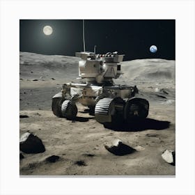 Rover On The Moon 4 Canvas Print