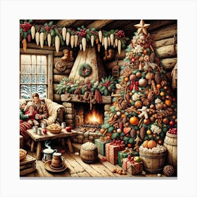 Family Christmas Canvas Print