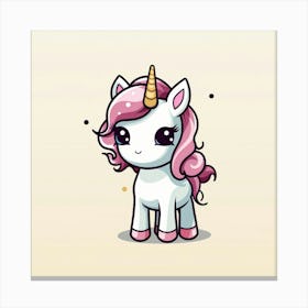 Cute Unicorn 118 Canvas Print